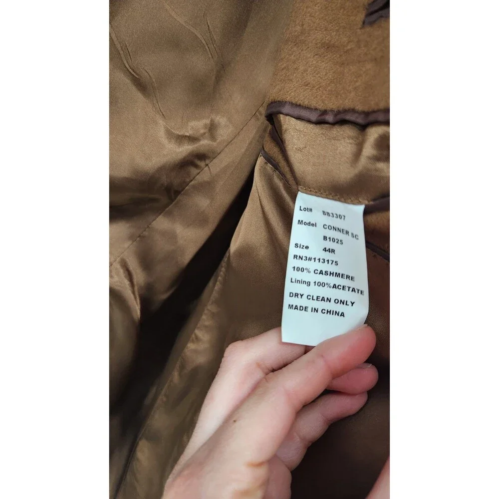 Patrick James 100% Cashmere 44R Brown Conner SC‎ Sports Coat Blazer